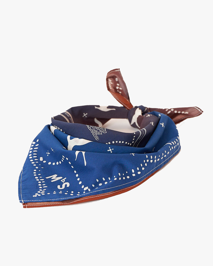 Merz B Schwanen Good Basics Bandana - Vintage Blue / Caramel