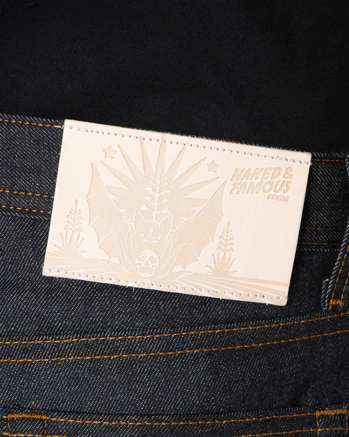 Naked & Famous Denim Weird Guy Regular Tapered Mens Jeans - Dia De Los Muertos Selvedge