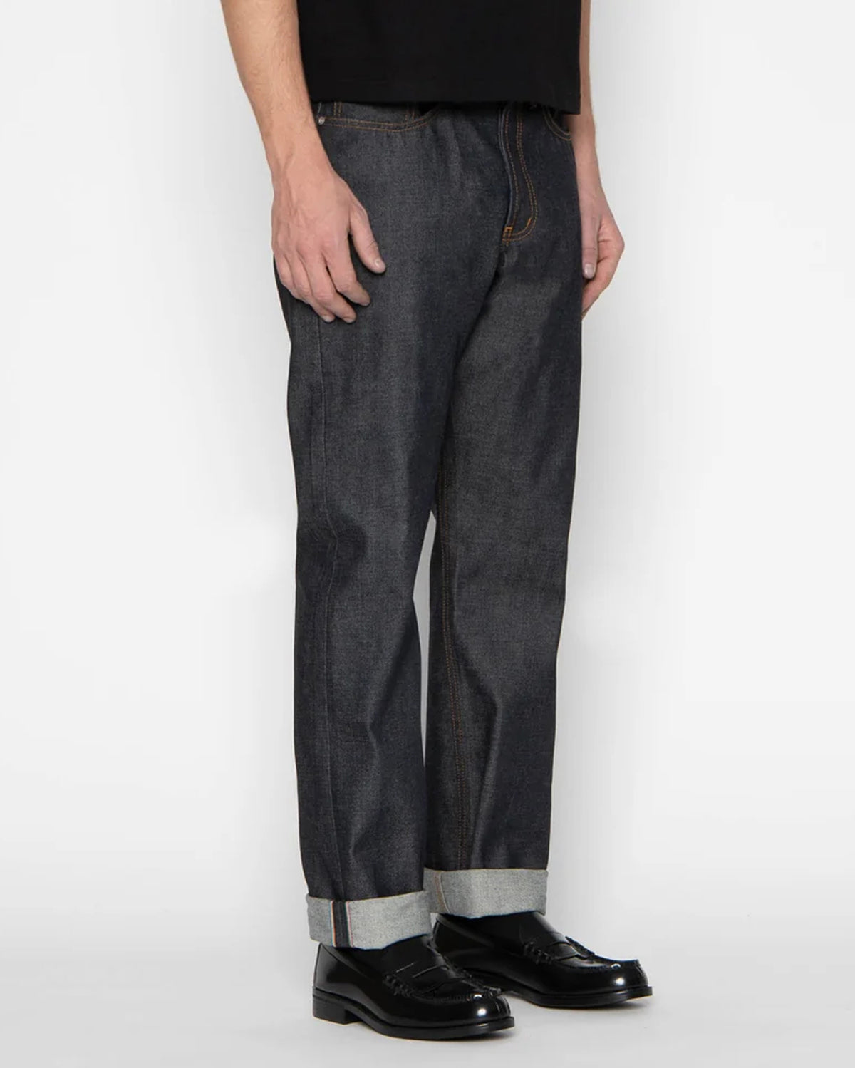 Naked & Famous Denim True Guy Regular Straight Mens Jeans - Dia De Los Muertos Selvedge