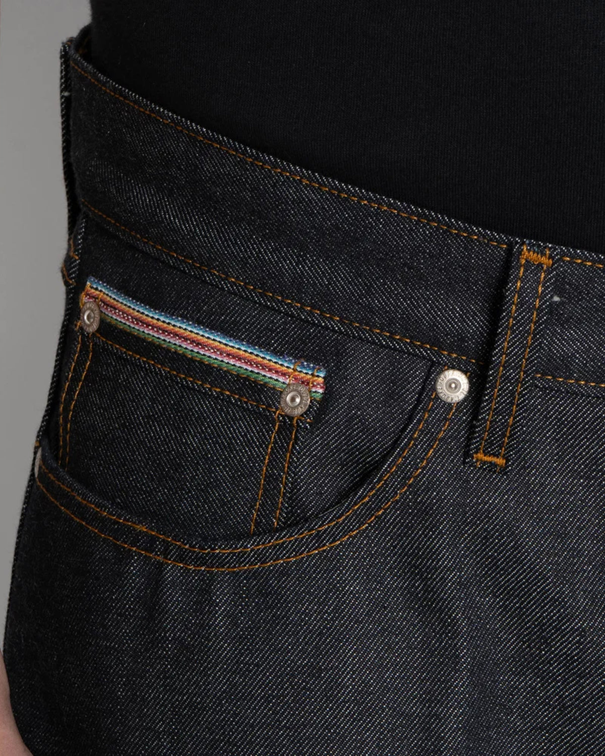 Naked & Famous Denim True Guy Regular Straight Mens Jeans - Dia De Los Muertos Selvedge