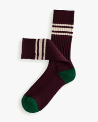 Thunders Love Nautical Turn Socks - Beach Break Burgundy