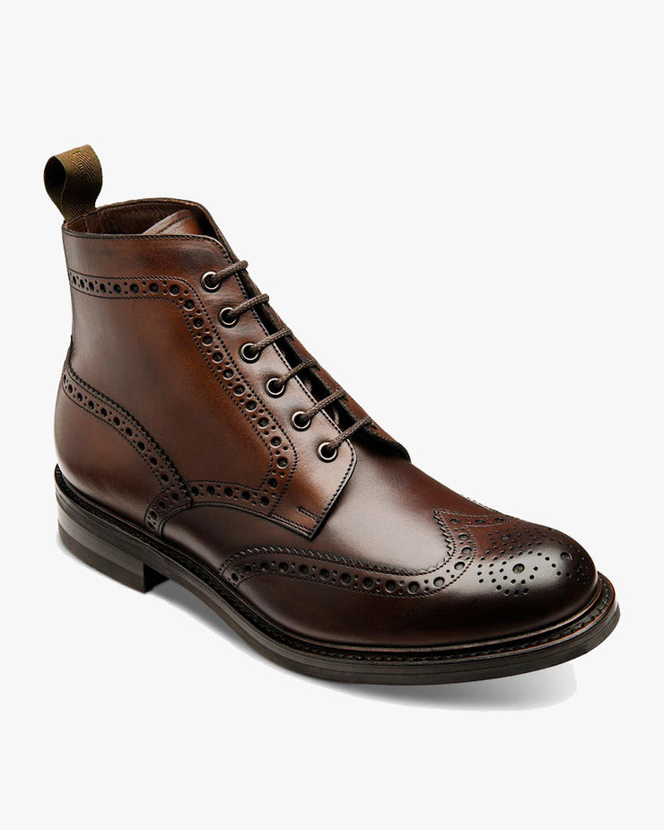 Loake 1880 Country Bedale Brogue Boot - Dark Brown | Loake Shoemakers Boots | JEANSTORE