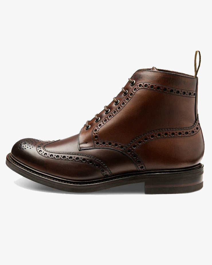 Loake 1880 Country Bedale Brogue Boot - Dark Brown | Loake Shoemakers Boots | JEANSTORE