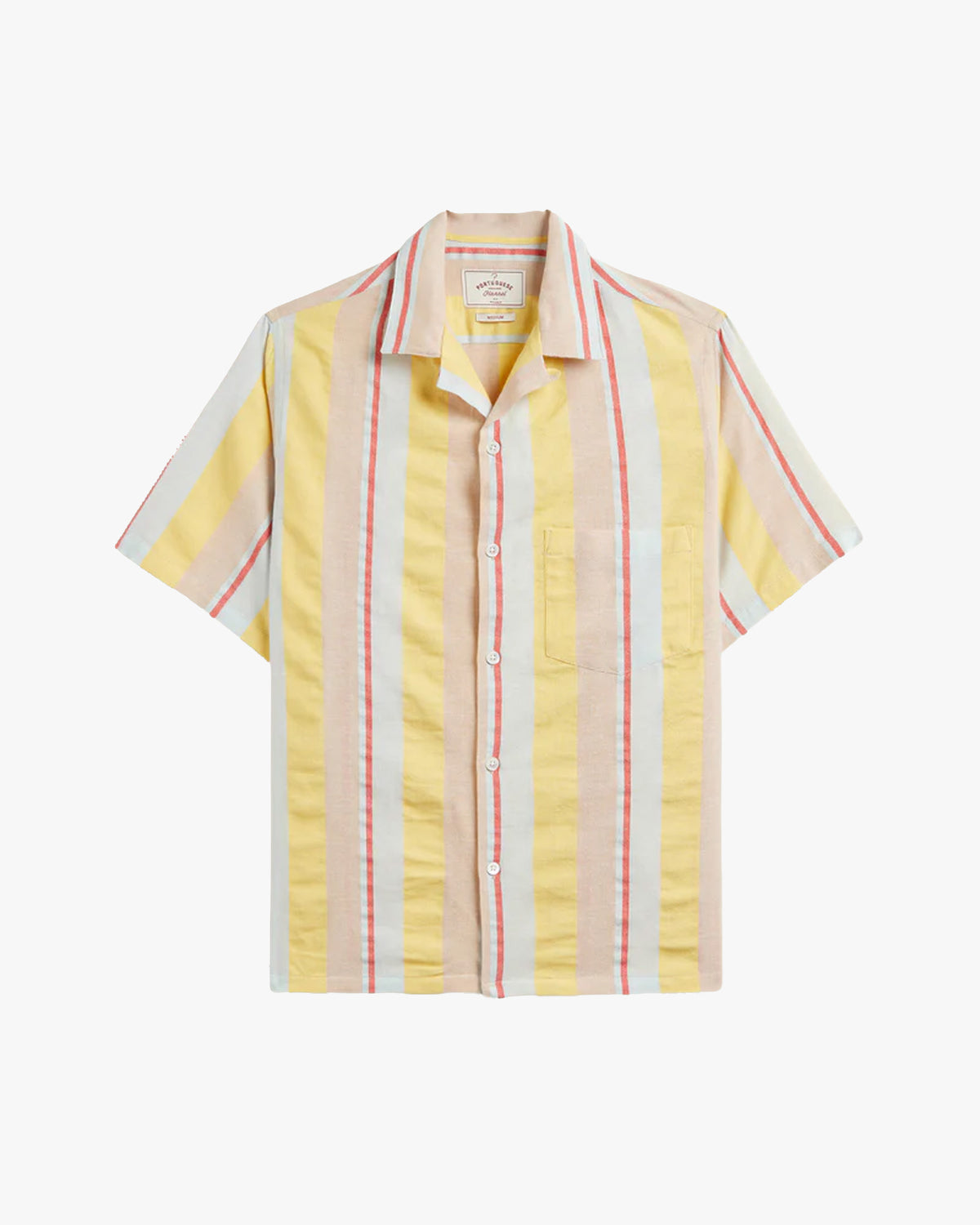 Portuguese Flannel Boat Shirt - Yellow / Salmon
