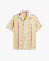 Portuguese Flannel Boat Shirt - Yellow / Salmon