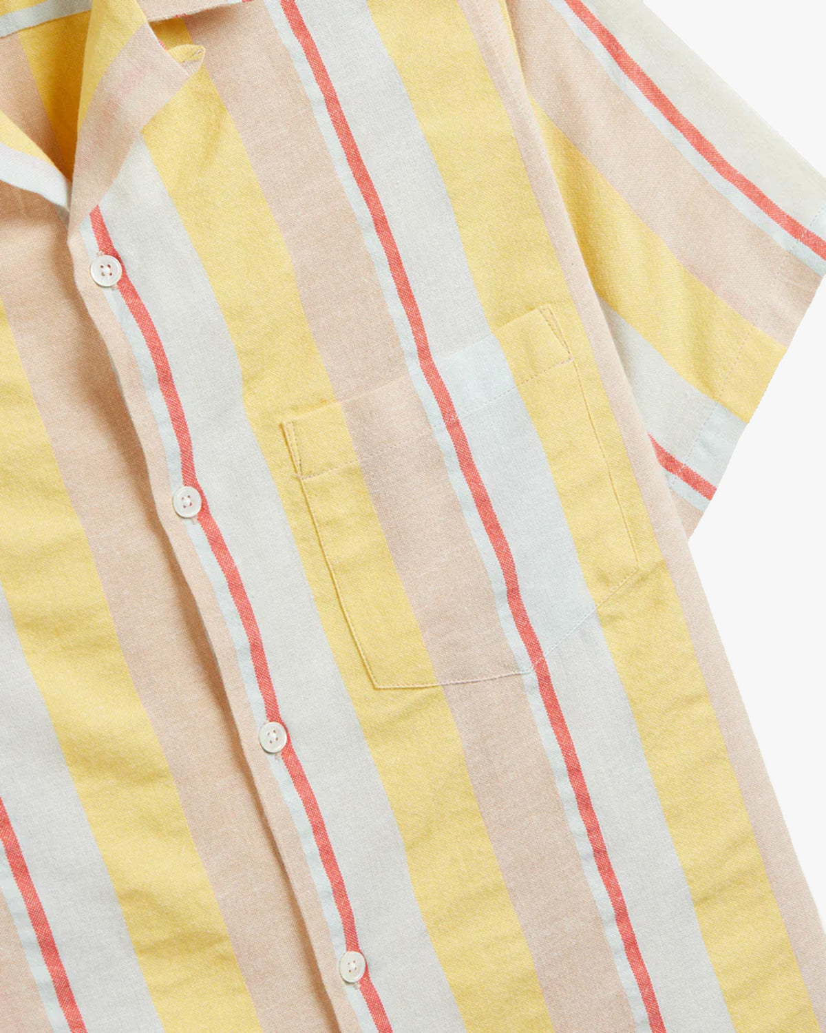 Portuguese Flannel Boat Shirt - Yellow / Salmon