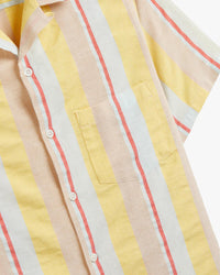Portuguese Flannel Boat Shirt - Yellow / Salmon