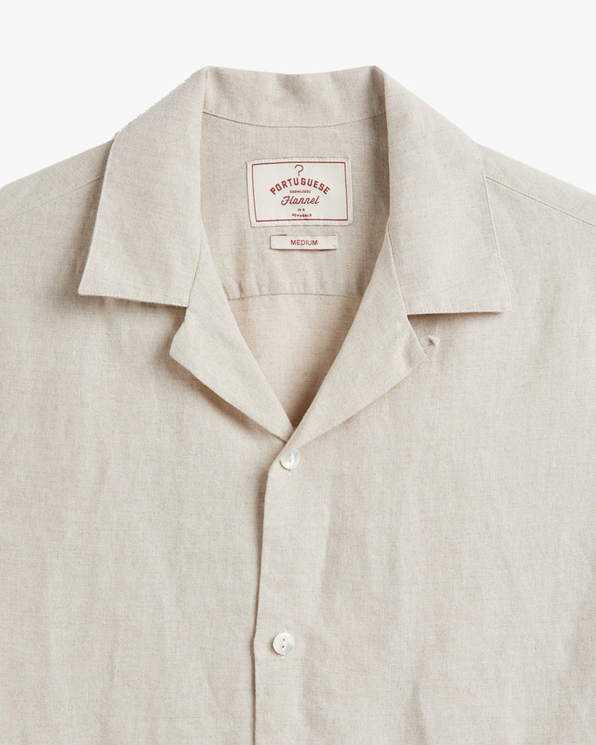 Portuguese Flannel Branch Embroidery Shirt - Ecru