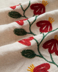 Portuguese Flannel Branch Embroidery Shirt - Ecru