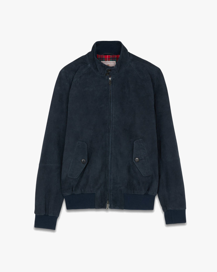 Baracuta G9 Suede Harrington Jacket - Navy