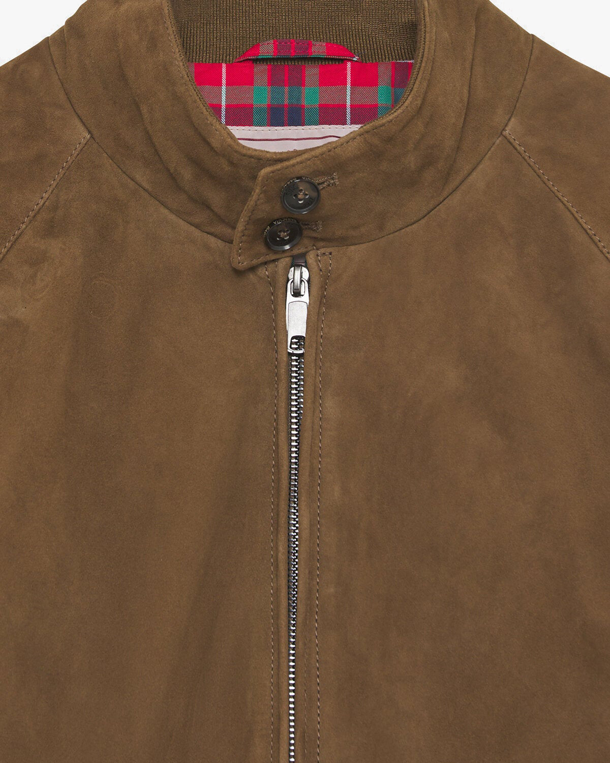 Baracuta G9 Suede Harrington Jacket - Dark Olive | Baracuta Jackets & Coats | JEANSTORE