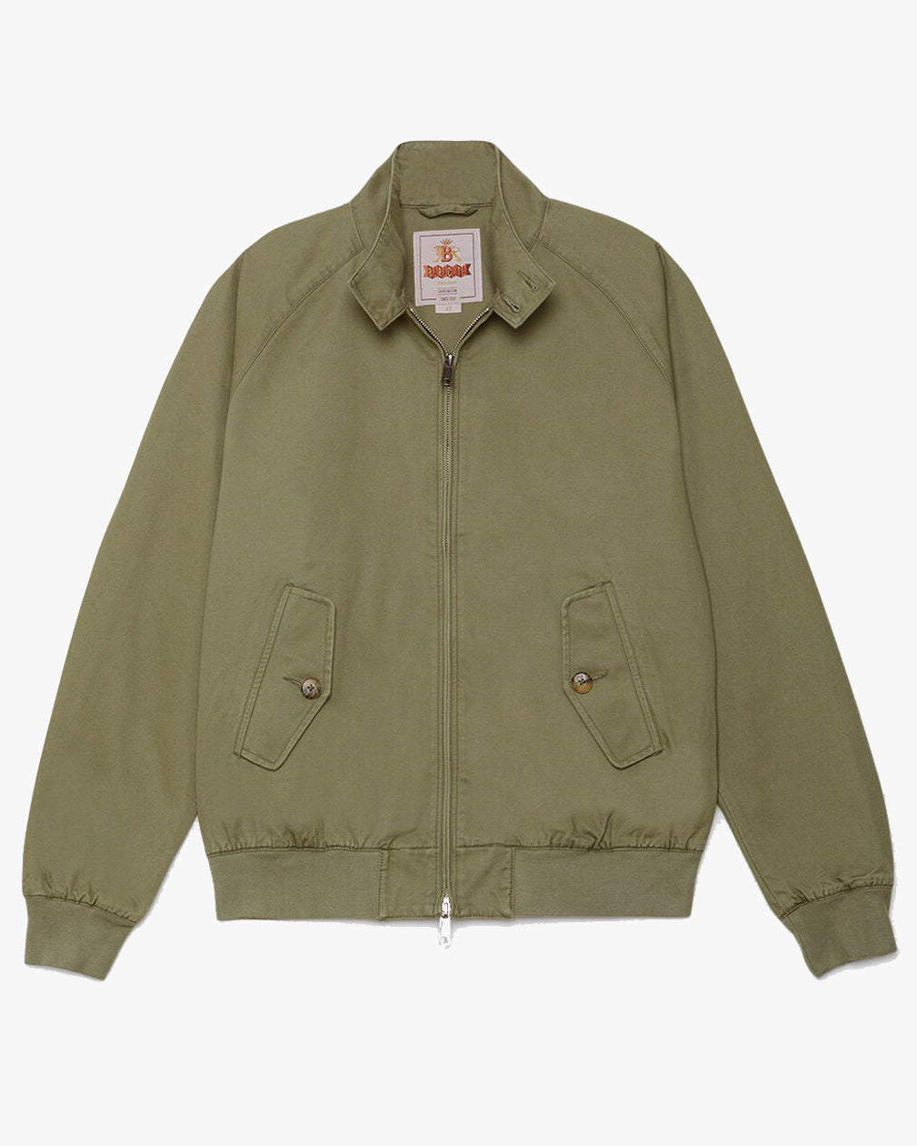 Baracuta G9 Twill Harrington Jacket - Lichen Green | Baracuta Jackets & Coats | JEANSTORE
