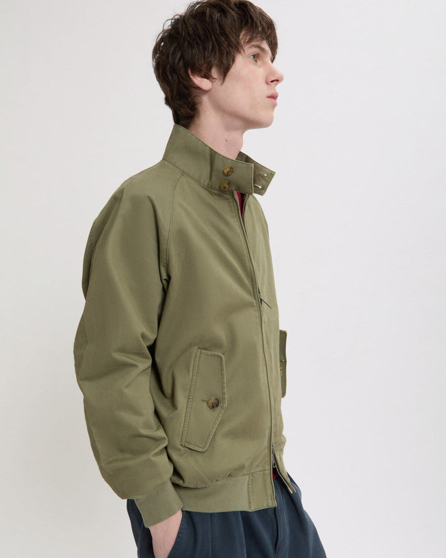 Baracuta G9 Twill Harrington Jacket - Lichen Green | Baracuta Jackets & Coats | JEANSTORE