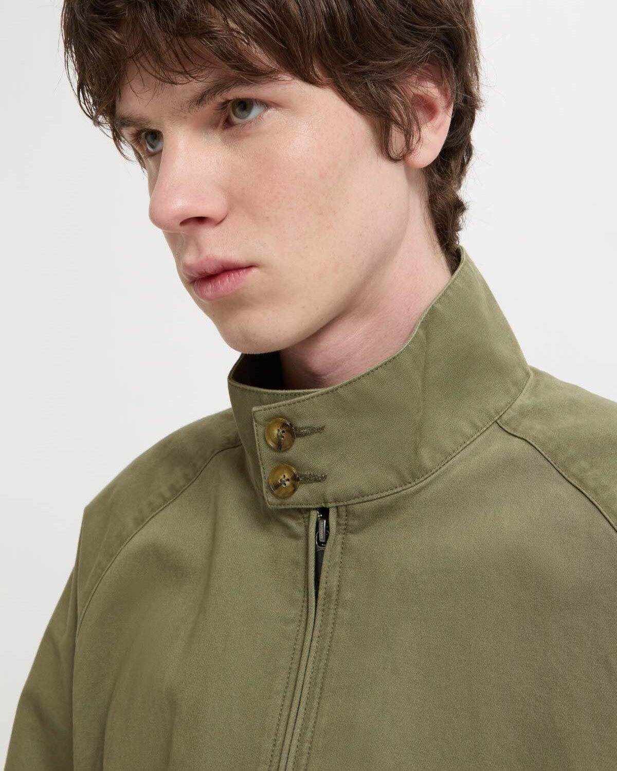 Baracuta G9 Twill Harrington Jacket - Lichen Green | Baracuta Jackets & Coats | JEANSTORE