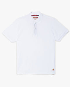 Baracuta Tartan Placket Polo Shirt - Bone White