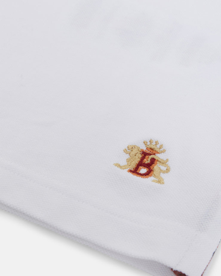 Baracuta Tartan Placket Polo Shirt - Bone White