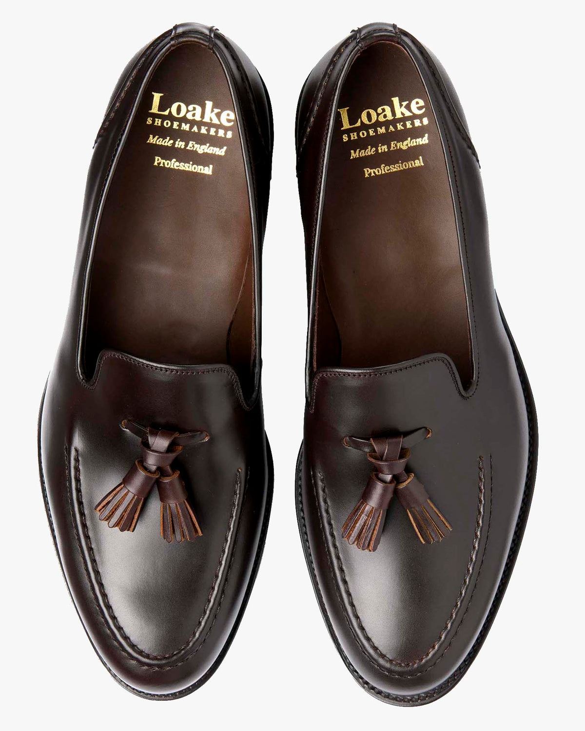 Loake Professional Brunel Tassel Loafer - Dark Brown