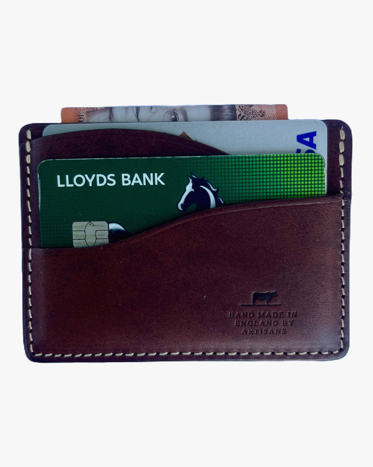 Barnes and Moore Drayman Leather Cardholder - Deep Honey