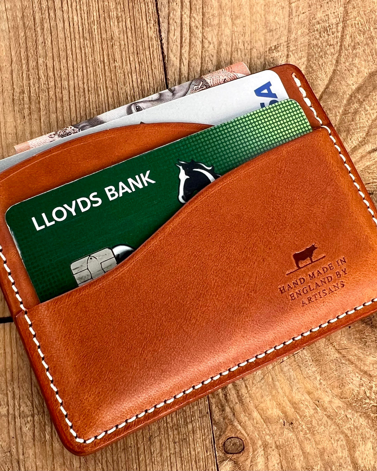 Barnes and Moore Drayman Leather Cardholder - Tan | Barnes and Moore Wallets & Key Fobs | JEANSTORE