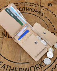 Barnes and Moore Longshore Coin Pocket Leather Wallet - Natural