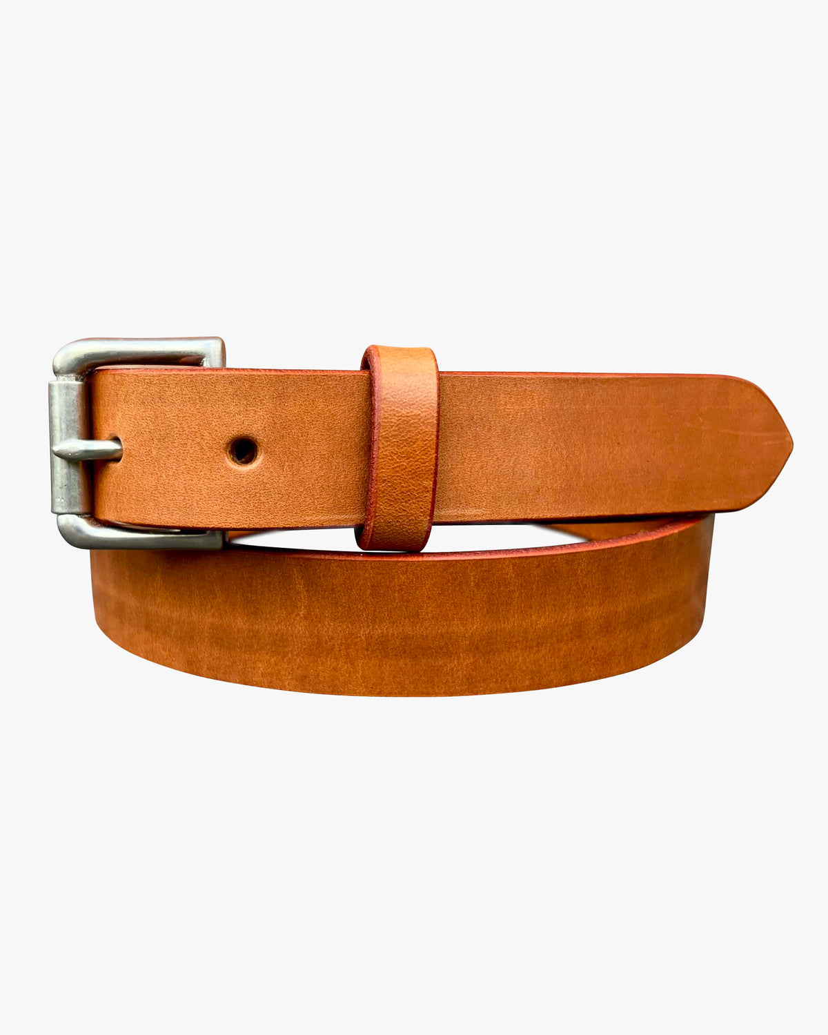 Barnes and Moore Slim Roller Harness Leather Belt - Harness Tan / Nickel | Barnes and Moore Belts | JEANSTORE