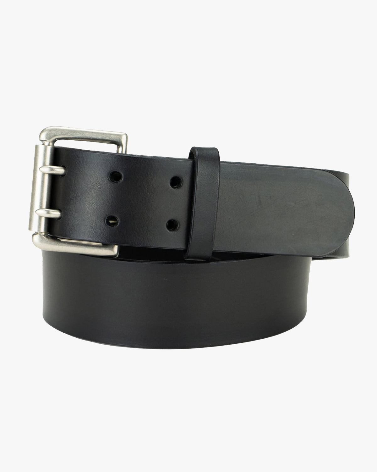 Barnes and Moore Harness Leather Heavyweight Belt - Black / Nickel | Barnes and Moore Belts | JEANSTORE