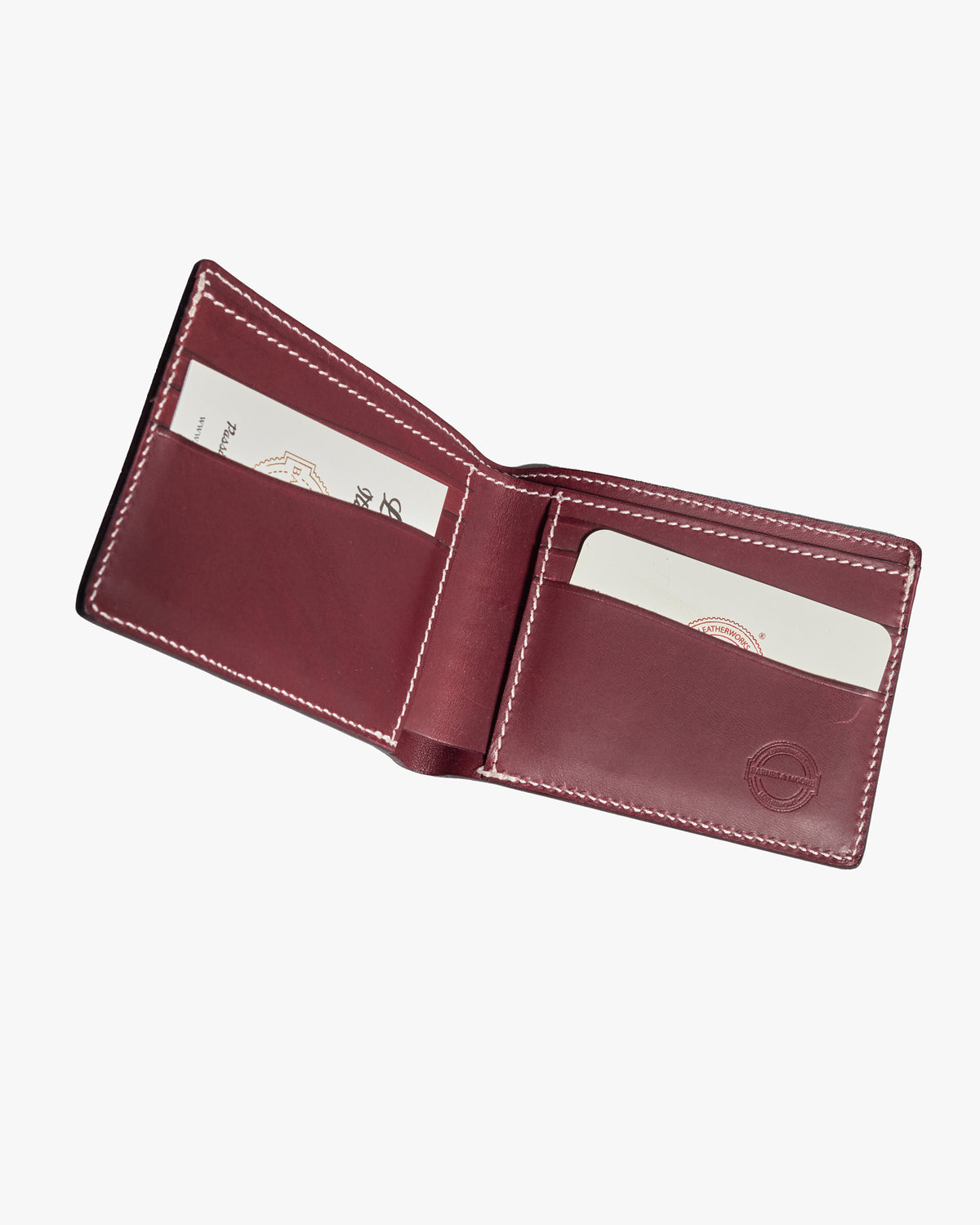 Barnes and Moore Longshore Folding Leather Wallet - Dark Cherry