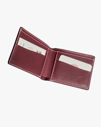 Barnes and Moore Longshore Folding Leather Wallet - Dark Cherry