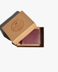 Barnes and Moore Longshore Folding Leather Wallet - Dark Cherry
