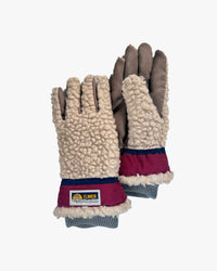 Elmer Teddy 5-Finger Gloves - Beige / Wine | Elmer Gloves Gloves | JEANSTORE