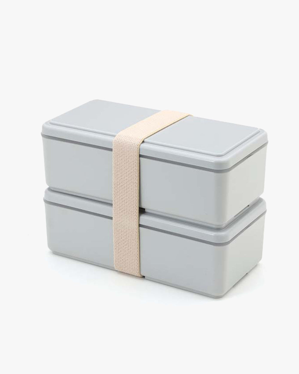 Japan Best Miyoshi Takenaka Gel Cool Bento Box Double - Light Grey