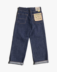 Big John Green Label M1012RC Wild Duck Wide Straight Selvedge Jeans - Indigo Onewash