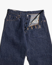 Big John Green Label M1012RC Wild Duck Wide Straight Selvedge Jeans - Indigo Onewash