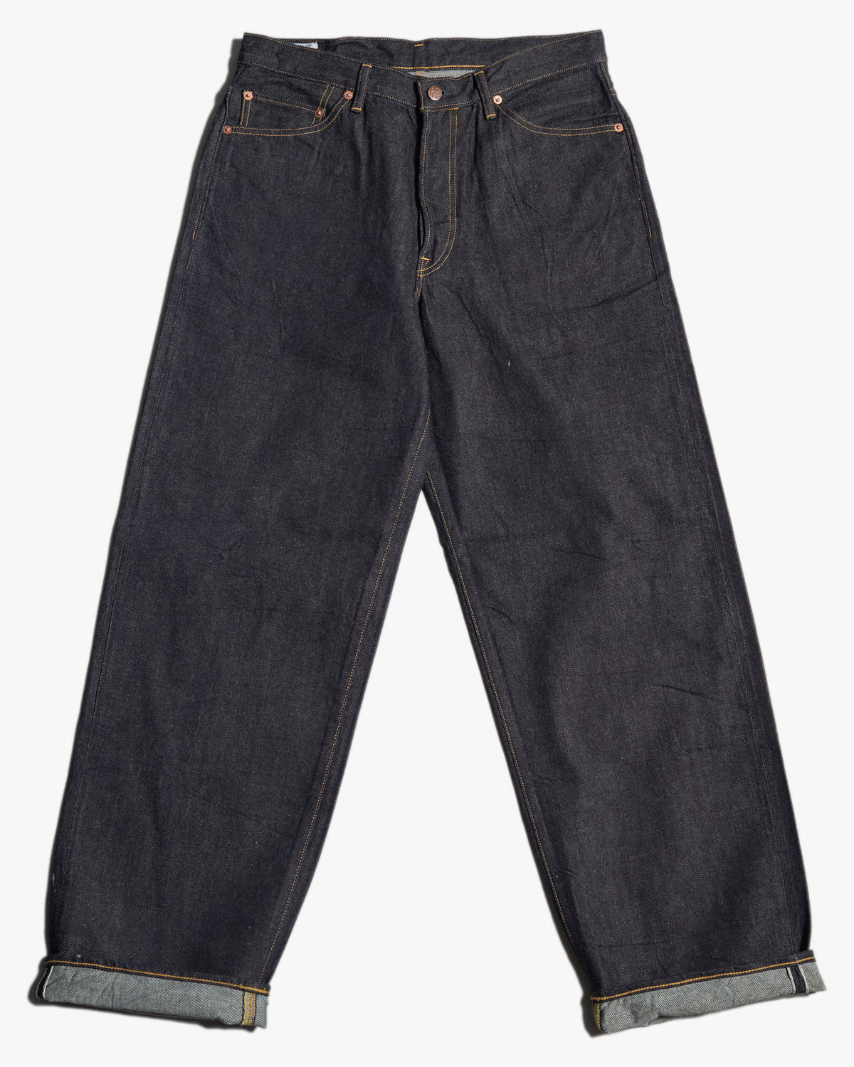 Big John M101SLB Wide Straight Jeans - SL Vintage 12oz Selvedge Denim Onewash