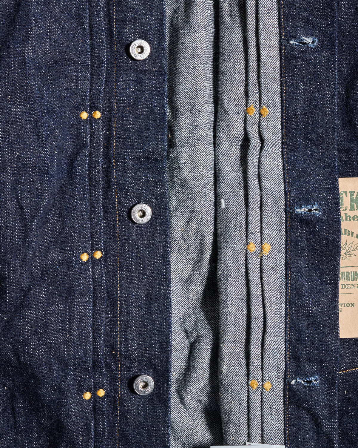 Big John Green Label M6012RC Wild Duck Selvedge Denim Jacket - Indigo Onewash | Big John Jackets & Coats | JEANSTORE