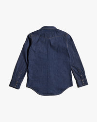 Big John MS004E 10oz Selvedge Denim Work Shirt - Vintage Neppy Indigo | Big John Shirts | JEANSTORE