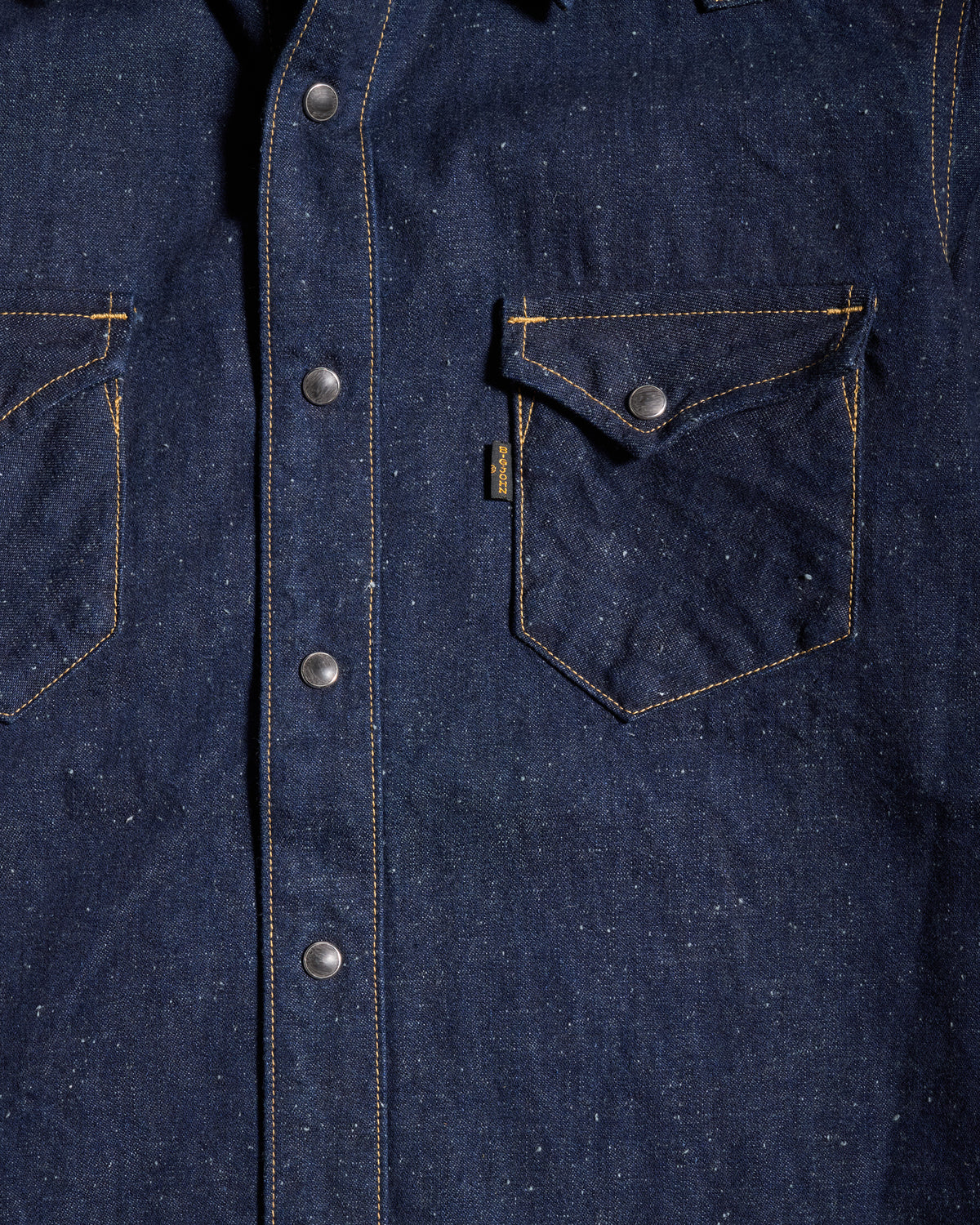 Big John MS004E 10oz Selvedge Denim Work Shirt - Vintage Neppy Indigo | Big John Shirts | JEANSTORE