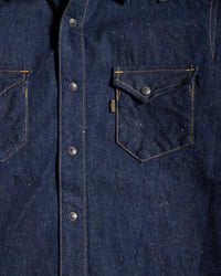 Big John MS004E 10oz Selvedge Denim Work Shirt - Vintage Neppy Indigo | Big John Shirts | JEANSTORE