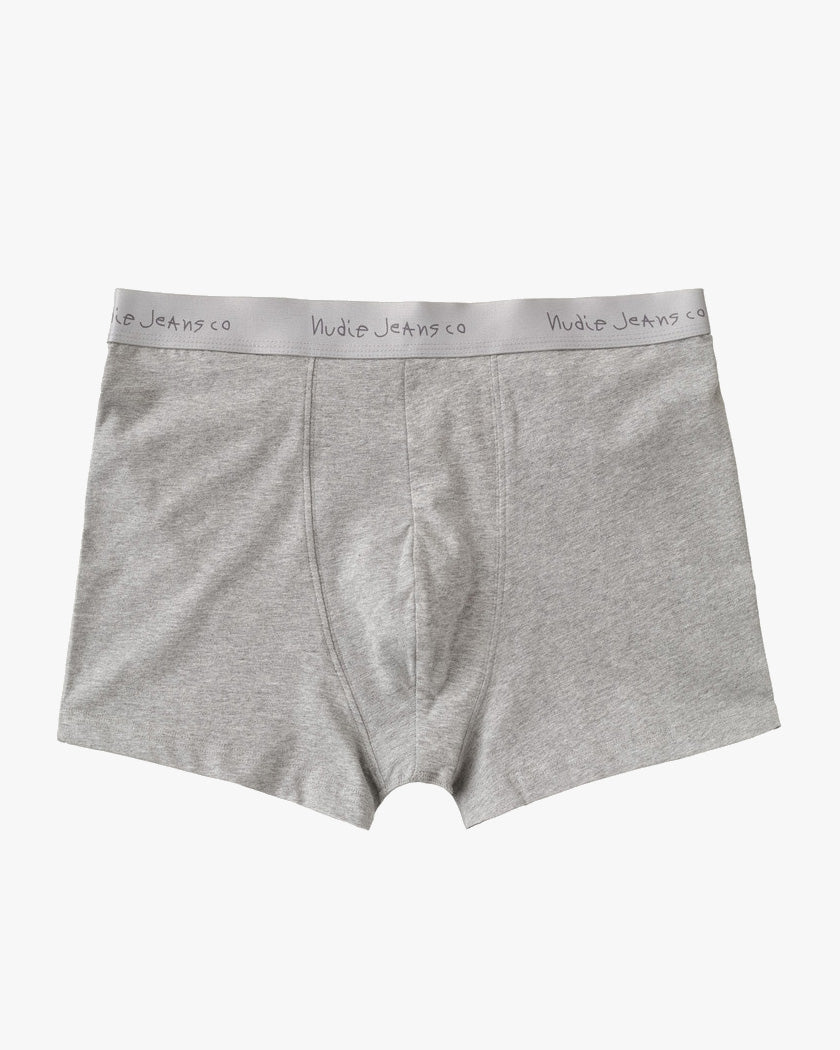 Nudie Jeans Boxer Briefs 1-Pack - Grey Melange | Nudie Jeans Underwear | JEANSTORE