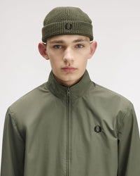 Fred Perry Waffle Beanie - Laurel Wreath Green