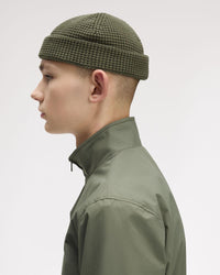 Fred Perry Waffle Beanie - Laurel Wreath Green