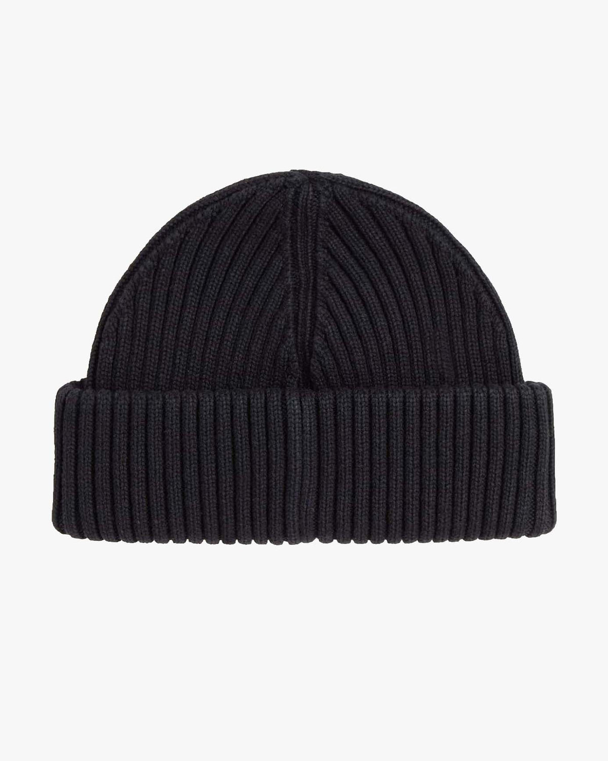 Fred Perry Cotton Ribbed Beanie - Black