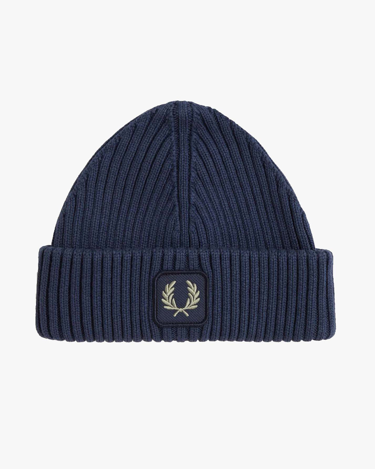 Fred Perry Cotton Ribbed Beanie - Dark Airforce