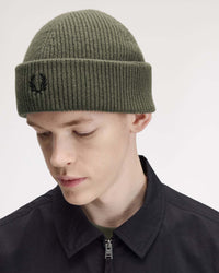Fred Perry Classic Wool Beanie - Laurel Wreath Green