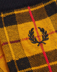 Fred Perry Tartan Sock - Gold