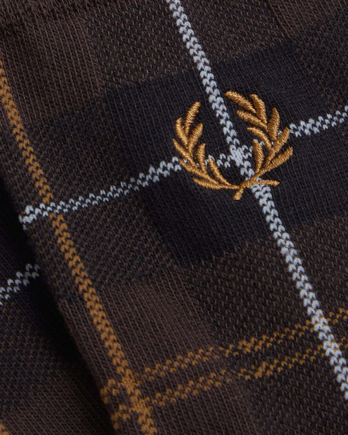 Fred Perry Tartan Sock - Rich Brown