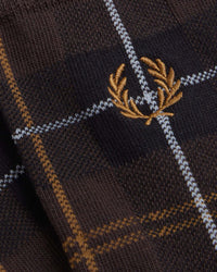 Fred Perry Tartan Sock - Rich Brown