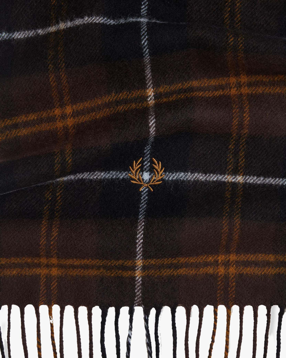 Fred Perry Lambswool Scarf - Rich Brown
