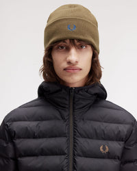 Fred Perry Classic Wool Beanie - Shaded Stone / Dark Petrol