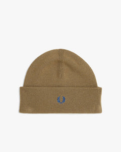 Fred Perry Classic Wool Beanie - Shaded Stone / Dark Petrol